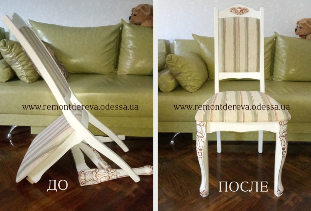 Ремонт деревянных стульев (Гарнитур из 6 стульев, склейка ножек)